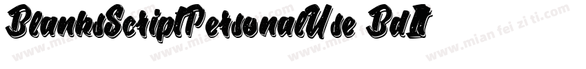 BlanksScriptPersonalUse BdIt字体转换